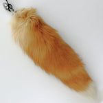 Fox Tail Anal Plug & Fashion Charm: Detachable, Easy-Clean Stainless Steel (Medium Plug, Orange)