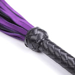 Premium Purple Leather Flogger For Couples – Deluxe Bdsm Whip For Sensual Play, Erotic Exploration & Fetish Adventures – Adjustable Sensation Control Accessory