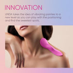 Unda Wearable Panty Vibrator With Remote - Ultra Slim, Discreet & Comfortable Female Sex Toy With 20-Min Fast Charge, 10 Vibration Modes, Boost Mode - 100% Waterproof Adult Toy & Remote (Pink)