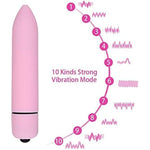 Waterproof Mini Wand Massager With 10 Modes, Personal Vibrating Bullet Massager For Clitoral G Spot Nipple, Female Sex Toy, Pink