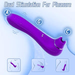 Adult Sex Toys Vibrator Wand Women, 2 In 1 Clitoral Stimulator G Spot Vibrator With 10 Powerful Licking & Vibrating Modes, Couples Sex Novelties Clit Female Vibrator Clit Pleasure Tools For Women