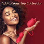 Rose Sex Toy For Women, Men & Couples - Vibrator Adult Sex Toys Upgraded With Giftbox, 9 Tongue Licking & Thrusting Modes, G Spot Vibrators Dildo For Clitoral Nipple Anal Stimulation