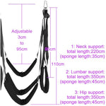 Adult Sex Swing Bondage Restraint Bdsm Sex Toy With Steel Triangle Frame Love Slings For Adult Couples With Adjustable Straps (Black With Steel Triangle)