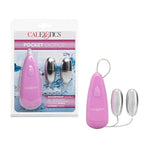 Pocket Exotics Double Bullet Vibrator - Waterproof Sex Toys For Couples - Adult Vibe Massager Eggs - Pink