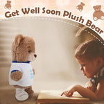 Get Well Soon Gifts For Kids Injured Recovery Bear Stuffed Animal Gifts Bear For Kids Adult With Broken Arm After Surgery Soft Bandage Plush 10 Inches(Brown,Leg Injury)