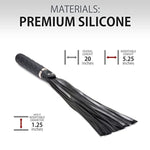 Vibra-Lasher 9X Vibrating Silicone Dildo Flogger, Black