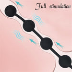 Black Pull Bead Anal Plug Extra-Long Large Size Backyard Pull Bead Anal Masturbator Toy Adult Sex Toy(M)