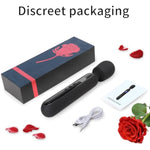 Vibrator Wand Adult Sex Toys & Games Sex Novelties Vibrating Massager For Clitoral Stimulation Powerful Vibrator Pleasure With 10 Modes Lcd Display Birthday Gifts For Women Men Couples (Black)