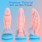 Realistic Monster Dildo Sex Toys: 8.66 Inch Big Huge Anal Dildo With Strong Suction Cup For Hands-Off Play, Liquid Silicone Thick Dildos Adult Toys For Women Or Men