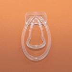 Chastity Clip Sissy Toys 2 Pcs For Cross Dressers And Transgender,Pink Chastity Cage Device For Male Mimic Female Pussy (White-S+L)