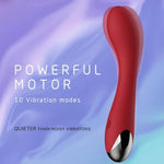 G Spot Vibrator Dildo for Vagina, Clitoral, Anal Stimulation with 10 Vibrations Modes Personal Powerful Quiet Vibrating Massager Rechargeable Waterproof Adult Sex Toy for Women, Men, Couples (Berry)