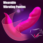 Wearable Dildo Vibrator Adult Sex Toys For Women, Clitoral G-Spot Vibrators Long Distance App Remote Control Dual Motors Panty Stimulator With 10 Powerful Vibrating Modes Vibrator