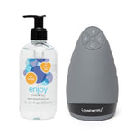 Hot Shot Warming & Vibrating Male Masturbator And Enjoy Water Based Lube 8.5 Fl Oz - Sex Toys For Men Bundle