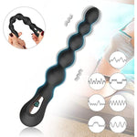 Anal Beads Vibrator Silicone Anal Butt Plug G-Spot Dildo Prostate Massager With 7 Vibration Modes And Ribbed Shaft Adult Sex Toys For Men Women And Couples