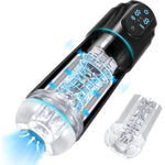 Automatic Sucking Masturbator For Men - Upgraded Male Masturbators Cup With 10 Vibrating & Suction, Hands Free Blowjob Adult Sex Toys Stroker Pocket Pussy With 3D Textured For Male Penis Pumps | Black