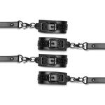 Bdsm Bondage Handcuffs & Footcuffs Set Sm Play Adjustable Adult Black Handcuffs & Ankle Restraints Set – Premium Bondage Wrist & Leg Cuffs With Wide Straps – Soft Padded Bdsm Restraints For Couples