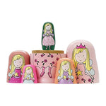 Nesting Dolls Russian Matryoshka Wood Stacking Nested Set For Kids Handmade Toys For Children Kids Christmas Birthday Decoration Halloween Wishing Gift
