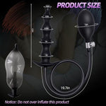 New Silicone Inflatable Bead Anal Plug With Solid Center Silicone Anal Balloon Pump With Quick Release Valve,Anal Sex Toys For Beginners And Advanced Users,Adult Sex Toys