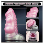 2 Knotted Dragon Penis Enlarger Extender Sleeve 5.9’’ Wearable Pink Dog Knot Hollow Dildo Cock Sleeve With 2 Supporting Keels Reusable Soft Silicone Wolf Penis Sheath For Men Couples Adult Sex Toys