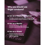 Crush Pink Finger Condoms, Ultral Thin Lubricated Latex Fingersex Cots For Sti Protection, Natural Sensitive - 12 Count, No Fragrance