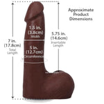 Doc Johnson The Realistic Dildo - 7 Inch ULTRASKYN Dildo with Removable Vac-U-Lock Suction Cup - F-Machine and Harness Compatible Dildo - for Adults Only, Chocolate
