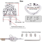 Ergonomic Design Stainless Steel Male Chastity Device Easy To Wear Male Cock Cage K345 (45Mm/ M Size)