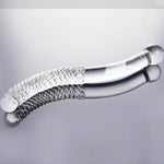 Glass Double Dildo Adult Sex Toys For Couples, Clear Dildo Glass Butt Plug Anal Toy Curved Dildo For G Spot Stimulator Prostate Massager, Realistic Dildos Anal Sex Toys For Men Women