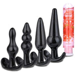 Anal Plug Set 4 Pcs Training Kit Butt Plug Anus Stimulation Sex Toys For Men Women(Lube Included)