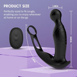 Rotating Prostate Massager With Vibrating Cock Ring, Anal Dildo Vibrators Remote Control Butt Plug With 9 Rotating & Vibrating Modes Male Sex Toys For Men Couples Play