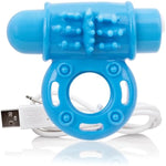 Charged Owow Vooom Mini Vibe – Blue Vibrating Cock Ring For Men – Reusable Penis Ring Vibrator, Couples Sex Toy, Enhances Pleasure & Erection – Waterproof Silicone –