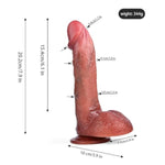 7.9" Long Realistic G Spot Dildo For Women Beginners,Soft Silicone With Strong Suction Cup Flexible Dildo,Adult Female Stimulate Fake Penis Masturbate Sex Toy