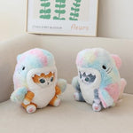 Shark Cat Plush Toy, Cute Fried Shrimp Shark Stuffed Animals Doll, Kawaii Shark Cat Plush Pillow Toy Birthday For Kids Boys Girls (12Inch, Tie Dye)