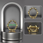 Adjustable Cock Ring Stainless Steel Crown Shape Penis Ring For Delay Ejaculation Lasting Erection Bondage Sex Toys For Men (M)