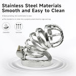 Metal Chastity Cage With Lock And Key Male Chastity Devices With 3 Different Sizes Of Rings Cock Cage Silver Penis Cages Locked Cage Adult Bondage Sex Toys For Men (Full Sets)