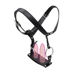 Women's Adjustable Leather Chastity Belt for Couples - Sexy Thong Design with Three Openings, Perfect for Role-Play and Adventurous Experiences