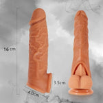 Condom There Is A Slight Protrusion At The Top Enhancement, Extender Enhancer (Brown)