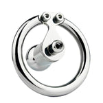 Flat Chastity Cage Ultra Small Cock Cage Male Steel Chastity Devices With Realistic Dildo Negative Inverted Chastity Cages Adult Sm Penis Plug Bondage Sex Toys (403-Flesh Color-M-40Mm)