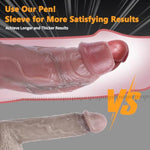 Silicone Penis Sleeve - Realistic Girth Enhancer For Men, Stamina & Pleasure Extender, Non-Slip Adjustable Fit, Hollow Sheath For Comfort, Textured For Maximum Sensation 4.68In (A)