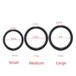 Metal Cock Testicle Ring Without Edges, Sexual Stimulation Device Prolonged Erection Sex Toy for Men(Black, Large)