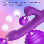 Thrusting Rabbit Vibrator Women Sex Toy, Vibrating Dildo G Spot Clitoris Stimualtor With 3 Thrust 7 Vibration Pulsing Modes, Nipple Anal Adult Sex Toy For Female Couple