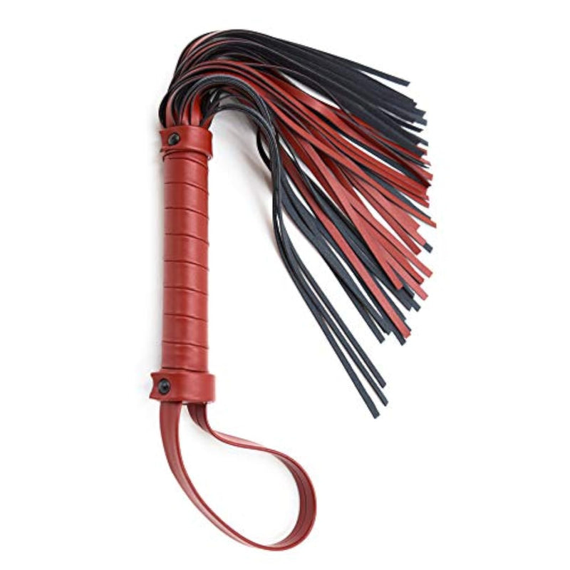 Bdsm Flogger Leather Sex Whip For Adults - 20" Soft-Tail Flog Whip With Faux Leather Straps - Spanking Toy For Couples, Roleplay, Kinky Play, Bondage Scenes & Foreplay