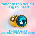 Luxury Metal Anal Plug with 3 Different Sizes Anal Trainer Jewel Butt Plug S&M Adult Anal Plugs Woman Men