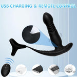 Thrusting Anal Vibrator Dildo With Cock Ring, Vaginal Prostate Massager 10 Thrusting Vibrating Modes G Spot Stimulate, Remote Control Butt Plug Sex Toy For Men Women Couple Beginner Advanced Player