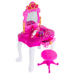 Pretend Play Princess Vanity With Stool, Accessories, Lights, Sounds By