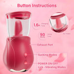 Sucking & Licking Vibrator – Clitoral & Nipple Stimulator with 4 Suction Modes