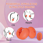 Mini Nipple Vibrator with 10 Vibration Modes & Remote – Adjustable Clips for Couples