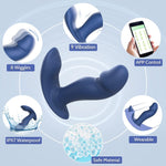 Wiggling & Vibrating Prostate Massager – App-Controlled Anal Plug for Men & Women