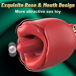 Rose Vibrator for Women – 8 Licking Modes, 360° Rotating, Nipple & Clitoral Stimulator