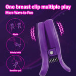 APP-Controlled Nipple Vibrators – 10 Modes, Rechargeable, Remote BDSM Toy for Couples