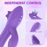 3-in-1 Clitoral Suction & G-Spot Rabbit Vibrator with 10 Vibes & 5 Suction Modes